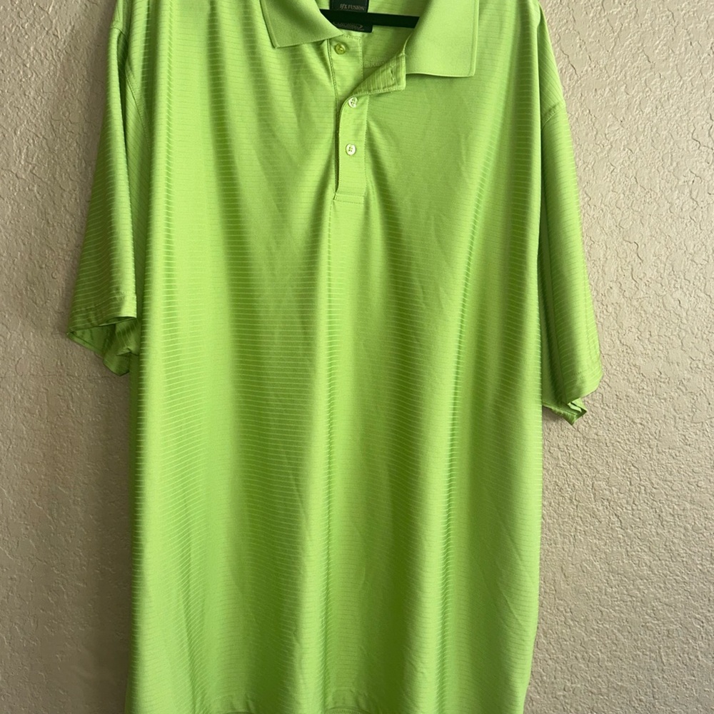 Vibrant Green Polo Shirt Lightweight Breathable